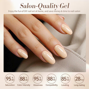6 Colors Nude Brown Gel Polish Set S10 Coco Mousse 7ml Gel Nail Polish BORN PRETTY 