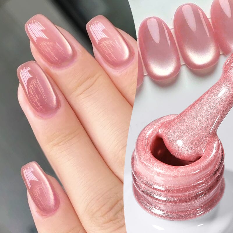 Pink Glass Cat Magnetic Gel Polish Freedom Land MY52 10ml Gel Nail Polish BORN PRETTY 