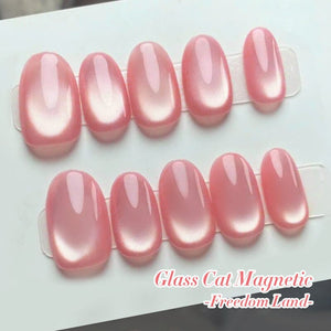 Pink Glass Cat Magnetic Gel Polish Freedom Land MY52 10ml Gel Nail Polish BORN PRETTY 