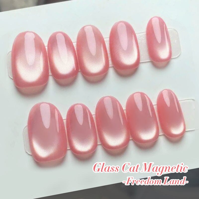 Pink Glass Cat Magnetic Gel Polish Freedom Land MY52 10ml Gel Nail Polish BORN PRETTY 