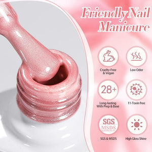 Pink Glass Cat Magnetic Gel Polish Freedom Land MY52 10ml Gel Nail Polish BORN PRETTY 