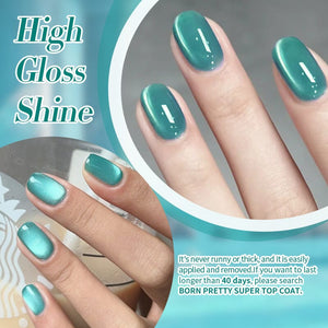 Green Glass Cat Magnetic Gel Polish Freedom Land MY56 10ml Gel Nail Polish BORN PRETTY 