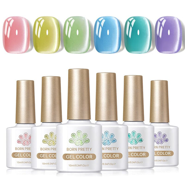 Glass Cat Magnetic Gel Polish Freedom Land 10ml Gel Nail Polish BORN PRETTY 6 Colors 
