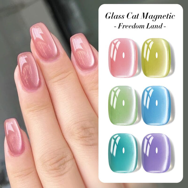 Glass Cat Magnetic Gel Polish Freedom Land 10ml Gel Nail Polish BORN PRETTY 