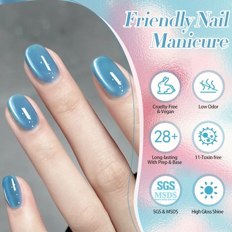 Glass Cat Magnetic Gel Polish Freedom Land 10ml Gel Nail Polish BORN PRETTY 