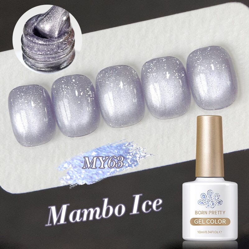 Mambo Ice Glitter Cat Magnetic Gel Polish 10ml Gel Nail Polish BORN PRETTY MY63 