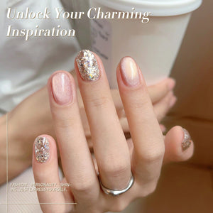 6 Colors Glitter Sequins Gel Polish S11 Summer 7ml Gel Nail Polish BORN PRETTY 
