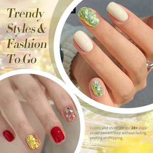 6 Colors Glitter Sequins Gel Polish S11 Summer 7ml Gel Nail Polish BORN PRETTY 