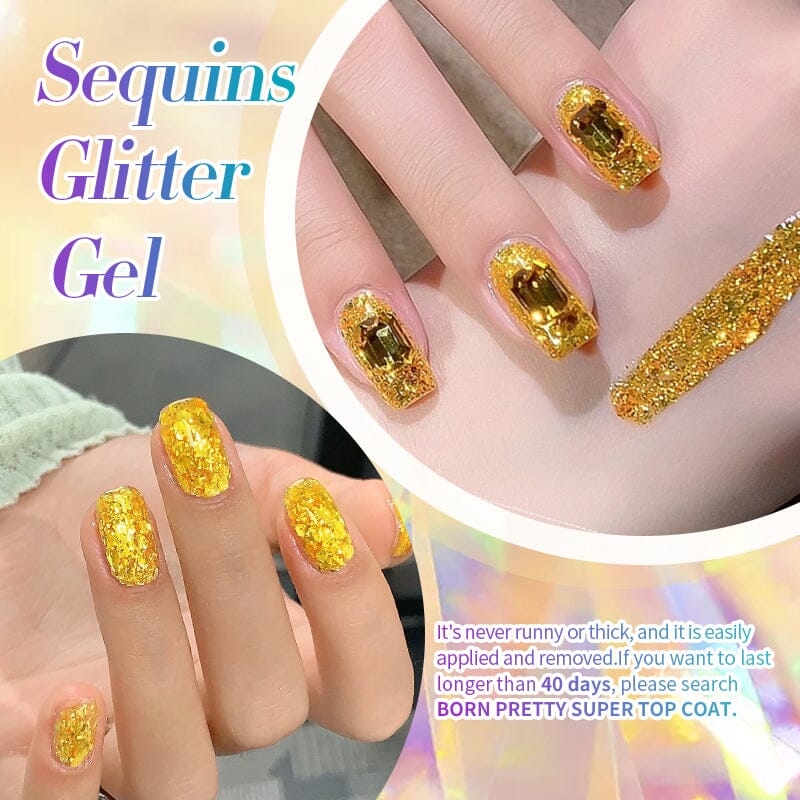 Glitter Sequins Gel Polish SG05-SG16 10ml Gel Nail Polish BORN PRETTY 