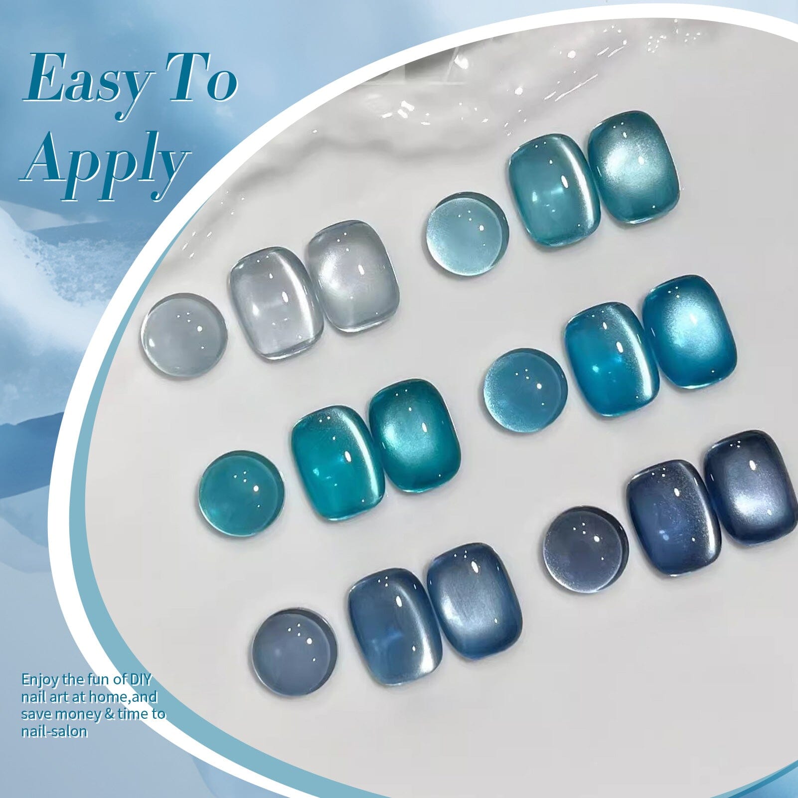 6 Colors Blue Lover Cat Magnetic Gel Polish Set 7ml Gel Nail Polish BORN PRETTY 