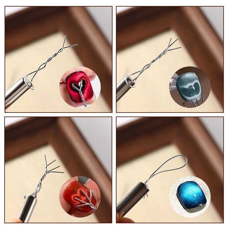 Round Cat Magnetic Stick with 5pcs Flexible Iron Wire Tools & Accessories No Brand 