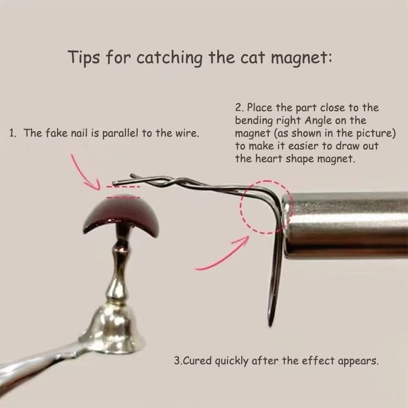 Round Cat Magnetic Stick with 5pcs Flexible Iron Wire Tools & Accessories No Brand 