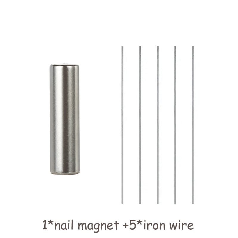 Round Cat Magnetic Stick with 5pcs Flexible Iron Wire Tools & Accessories No Brand 