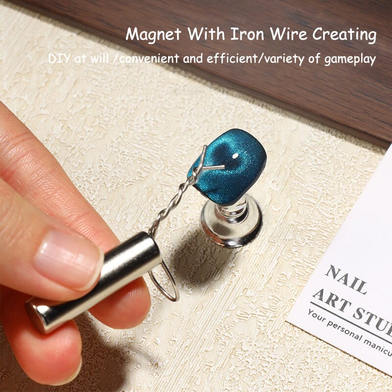 Round Cat Magnetic Stick with 5pcs Flexible Iron Wire Tools & Accessories No Brand 