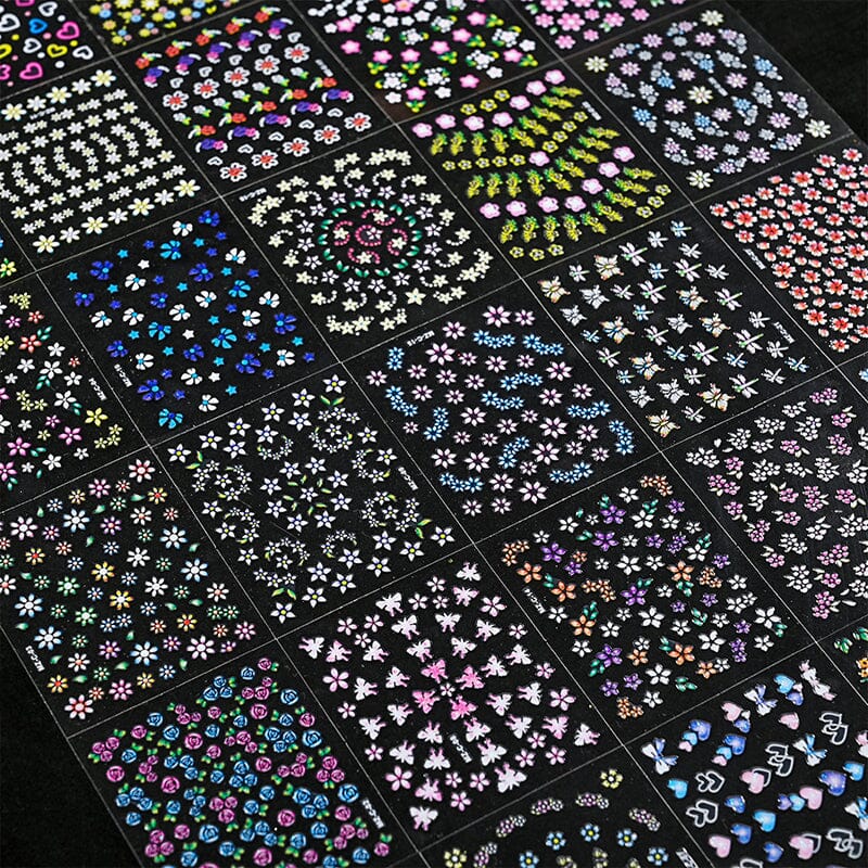 30pcs Flowers 3D Nail Stickers NLS003 Nail Art No Brand 