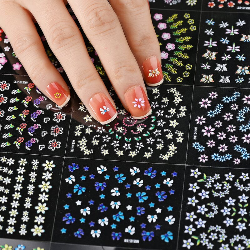 30pcs Flowers 3D Nail Stickers NLS003 Nail Art No Brand 