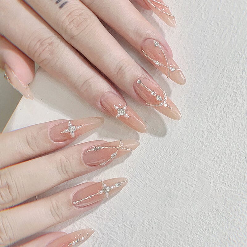 6 Grids Round Stainless Steel Beads Nail Decoration Nail Decoration No Brand 