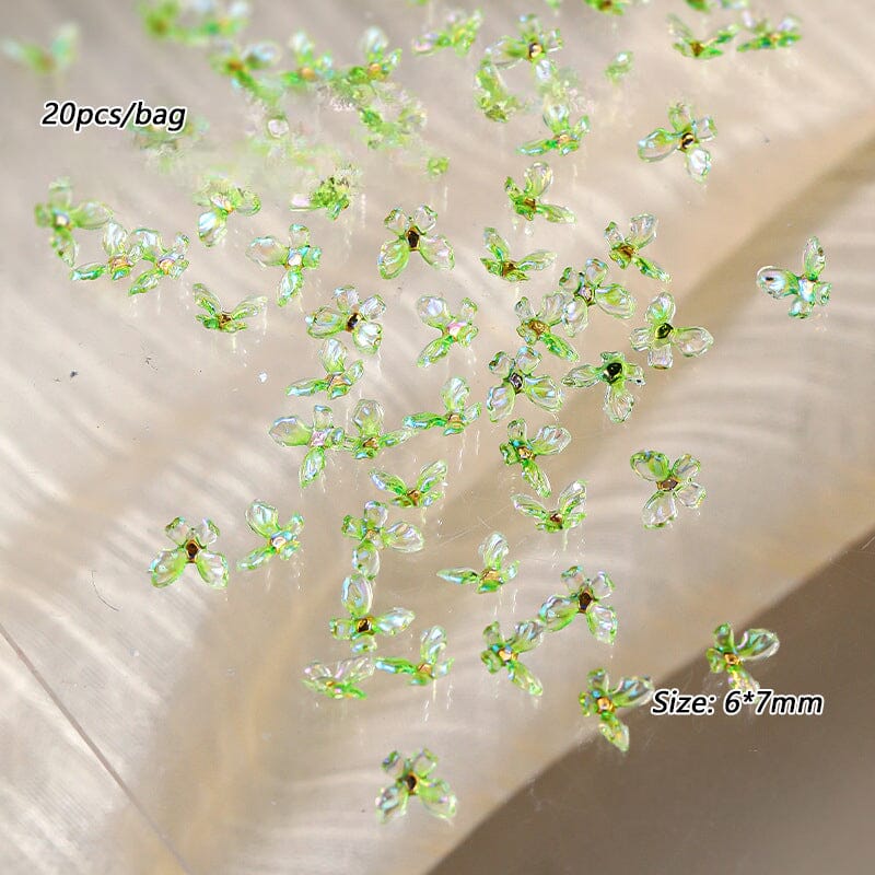 20pcs Ice Transparent Butterflies 3D Nail Decorations Nail Decoration No Brand 06 
