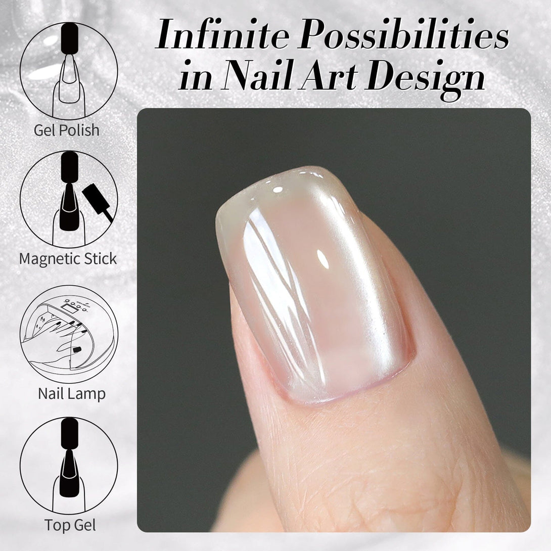 White Water Light Cat Magnetic Gel Polish MY02 First Love 15ml Gel Nail Polish BORN PRETTY 