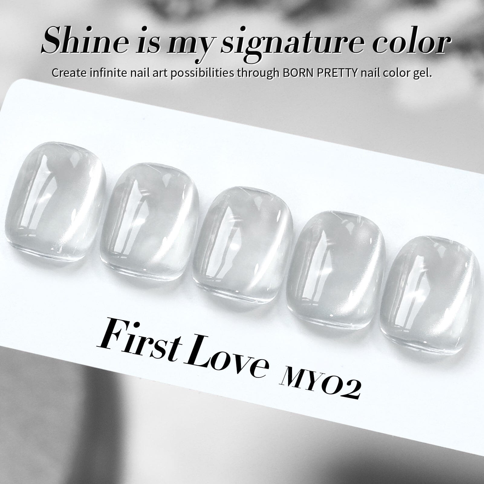 White Water Light Cat Magnetic Gel Polish MY02 First Love 15ml Gel Nail Polish BORN PRETTY 