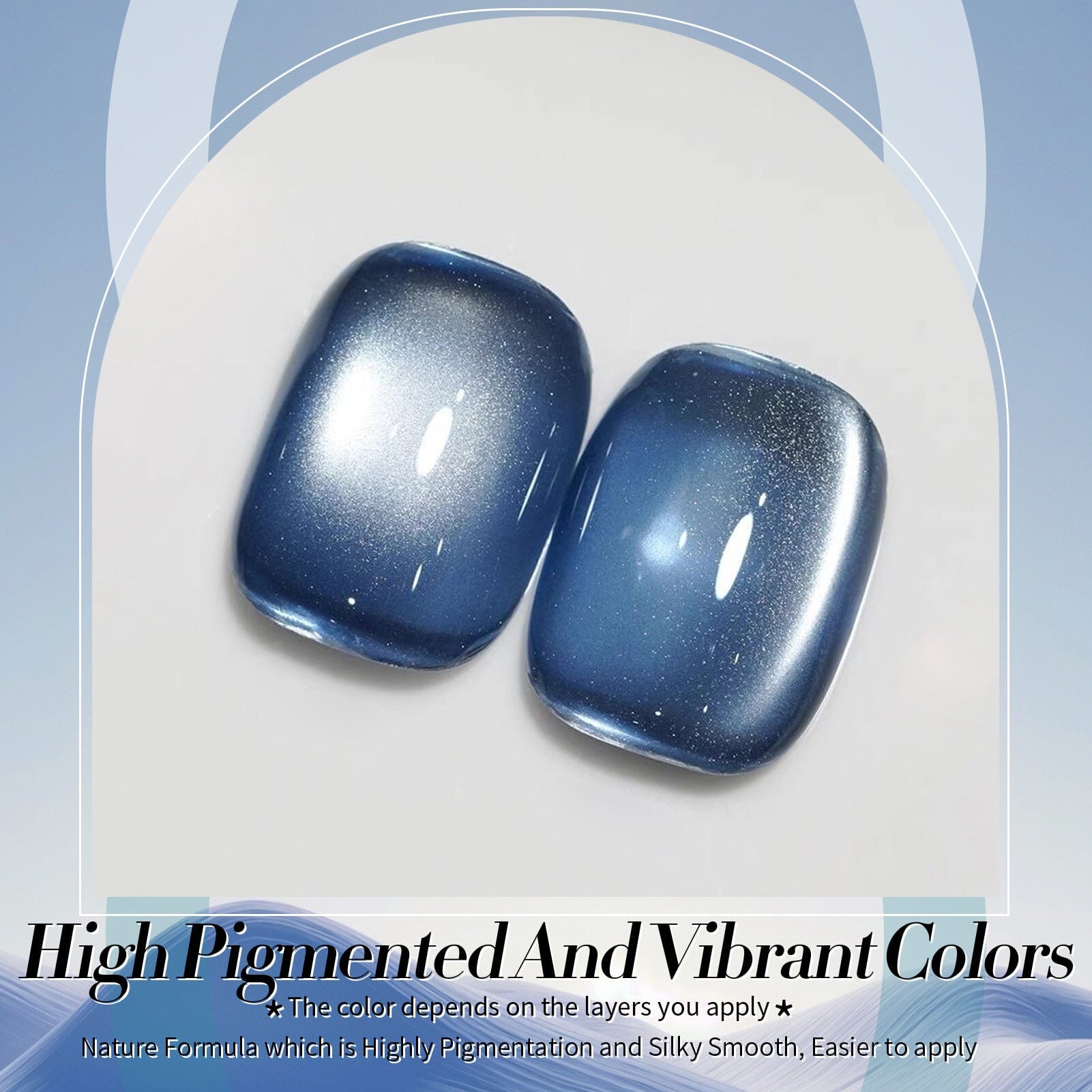 Blue Glass Cat Magnetic Gel Polish MY75 Blue Lover 15ml Gel Nail Polish BORN PRETTY 