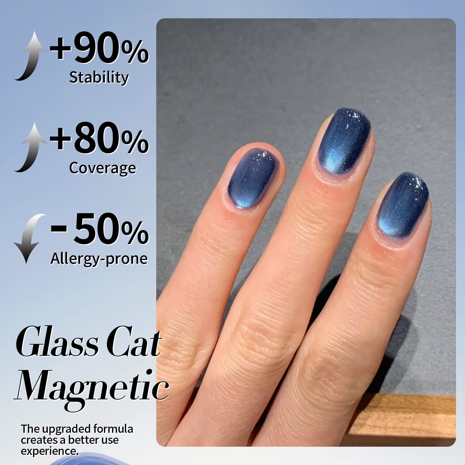 Blue Glass Cat Magnetic Gel Polish MY75 Blue Lover 15ml Gel Nail Polish BORN PRETTY 