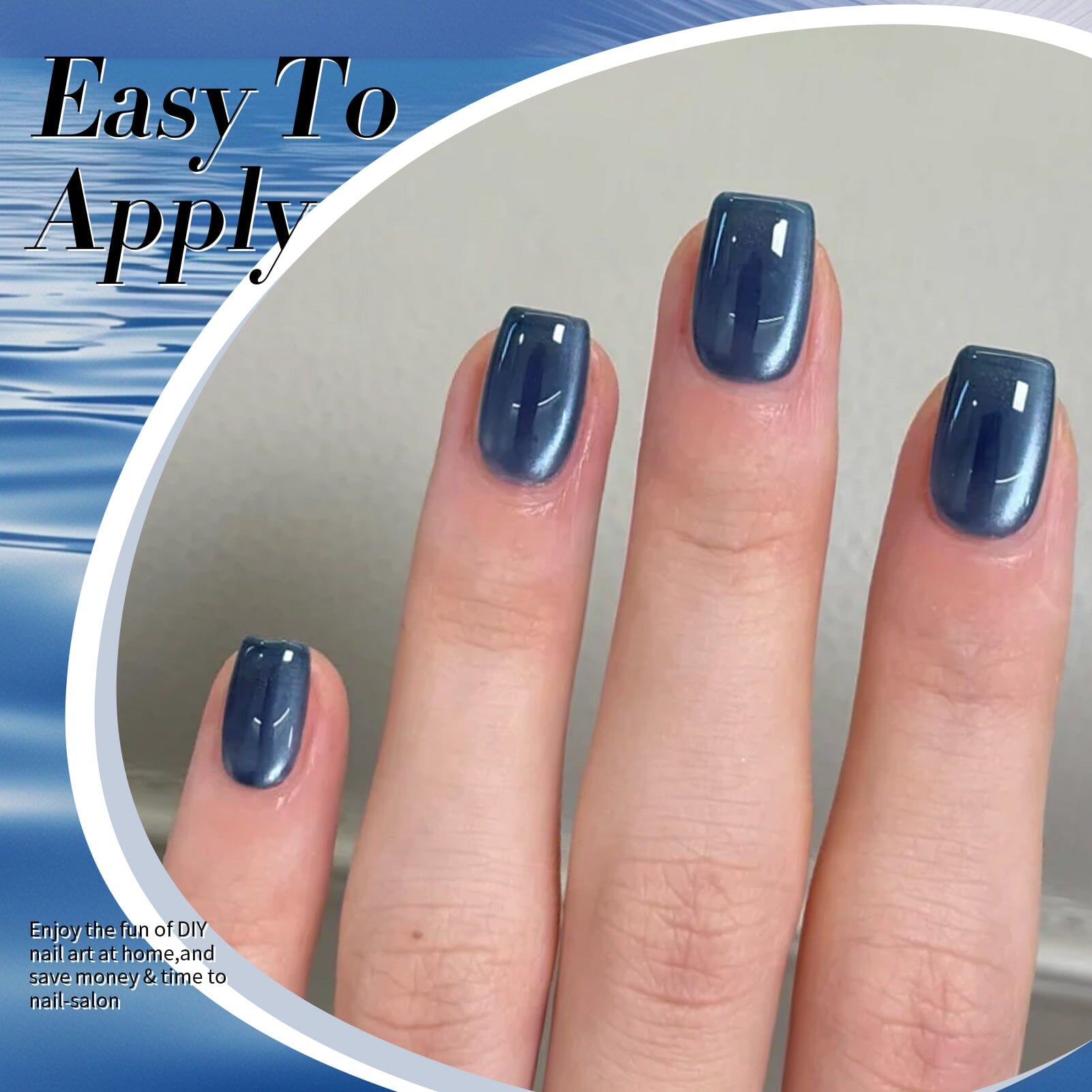Blue Glass Cat Magnetic Gel Polish MY75 Blue Lover 15ml Gel Nail Polish BORN PRETTY 