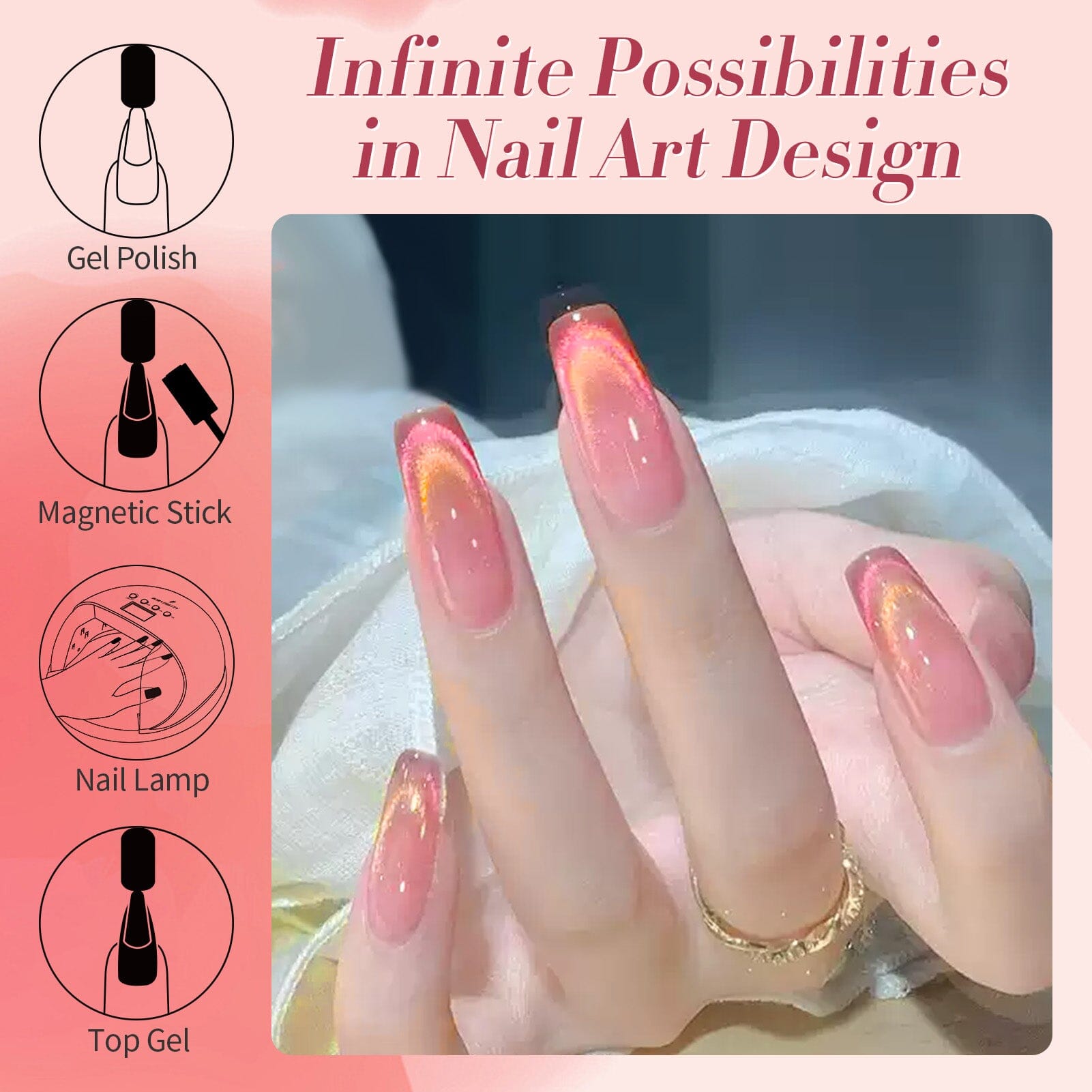 Red Yellow Cat Magnetic Gel Polish MY138 Firefly 15ml Gel Nail Polish BORN PRETTY 