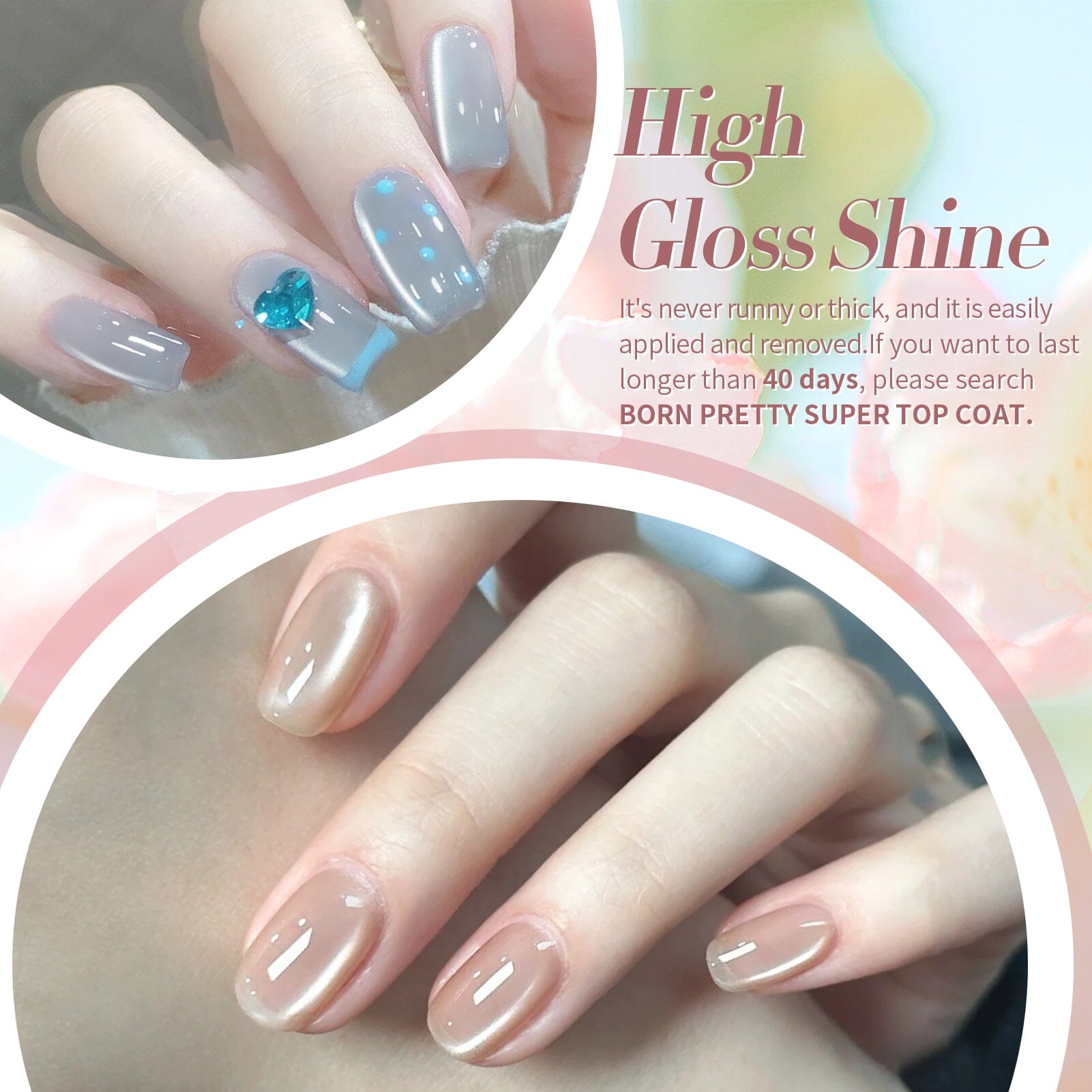 6 Colors Water Light Cat Magnetic Gel Polish Set M38 Chance 7ml Gel Nail Polish BORN PRETTY 