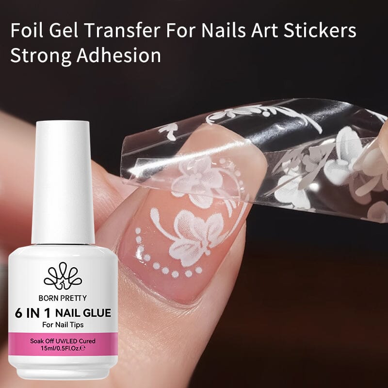 6 in 1 Nail Glue Gel Polish 15ml Base & Top Coat BORN PRETTY 