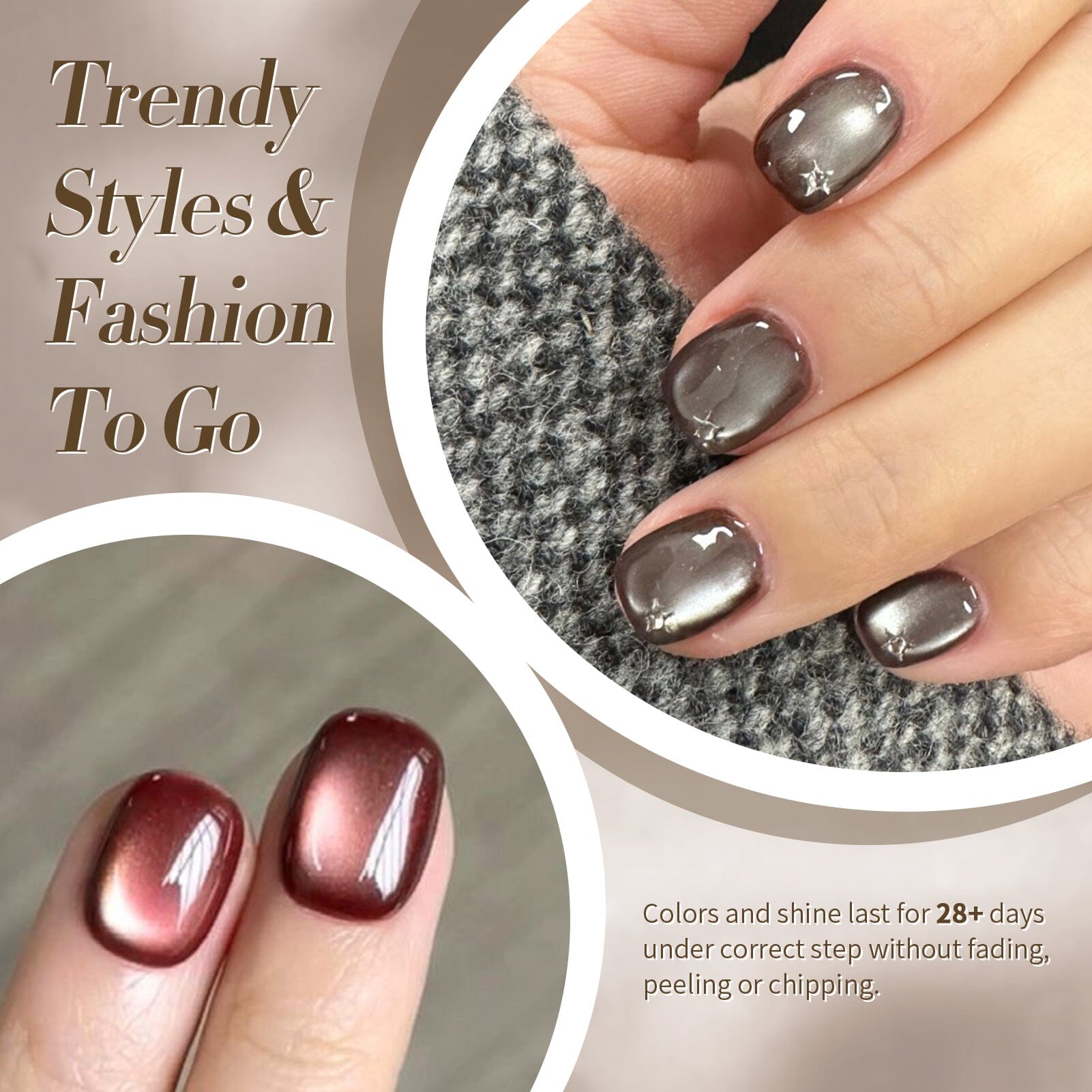 6 Colors Dark Glass Cat Magnetic Gel Polish Set M42 Sauvage 7ml Gel Nail Polish BORN PRETTY 