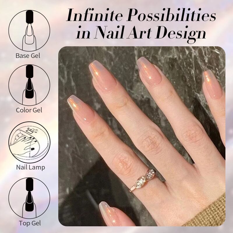 Yellow Aurora Gel Polish JG01 Aurora Borealis 10ml Gel Nail Polish BORN PRETTY 