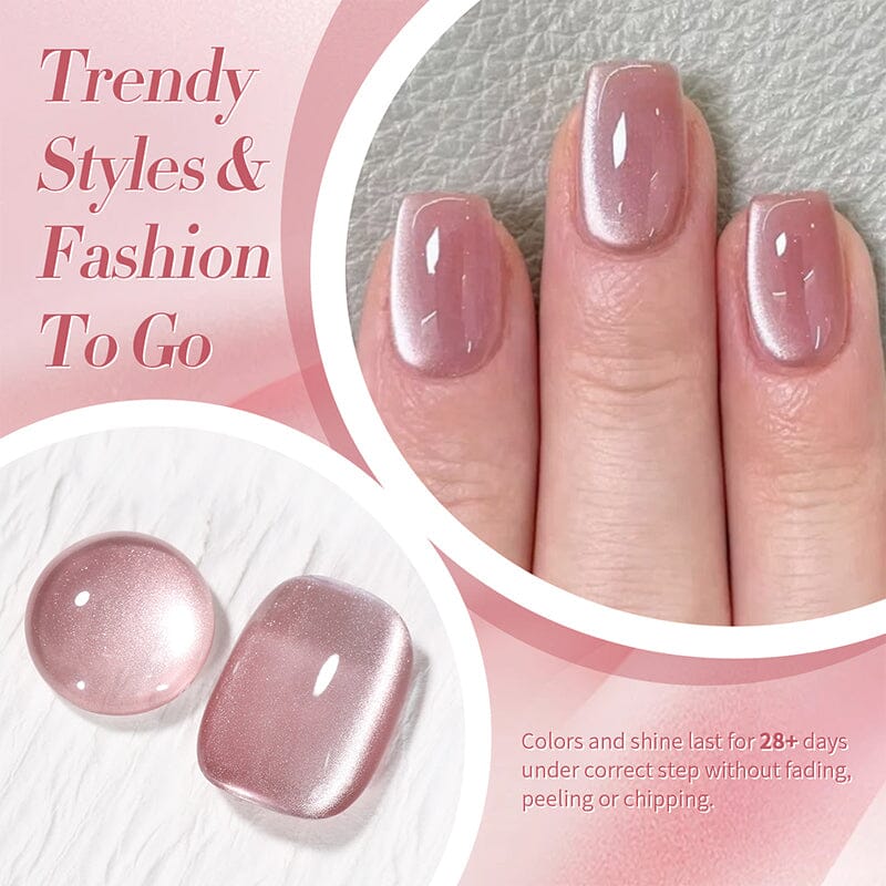 Pink Moonlight Cat Magnetic Gel Polish MY125 Dried Rose 10ml Gel Nail Polish BORN PRETTY 