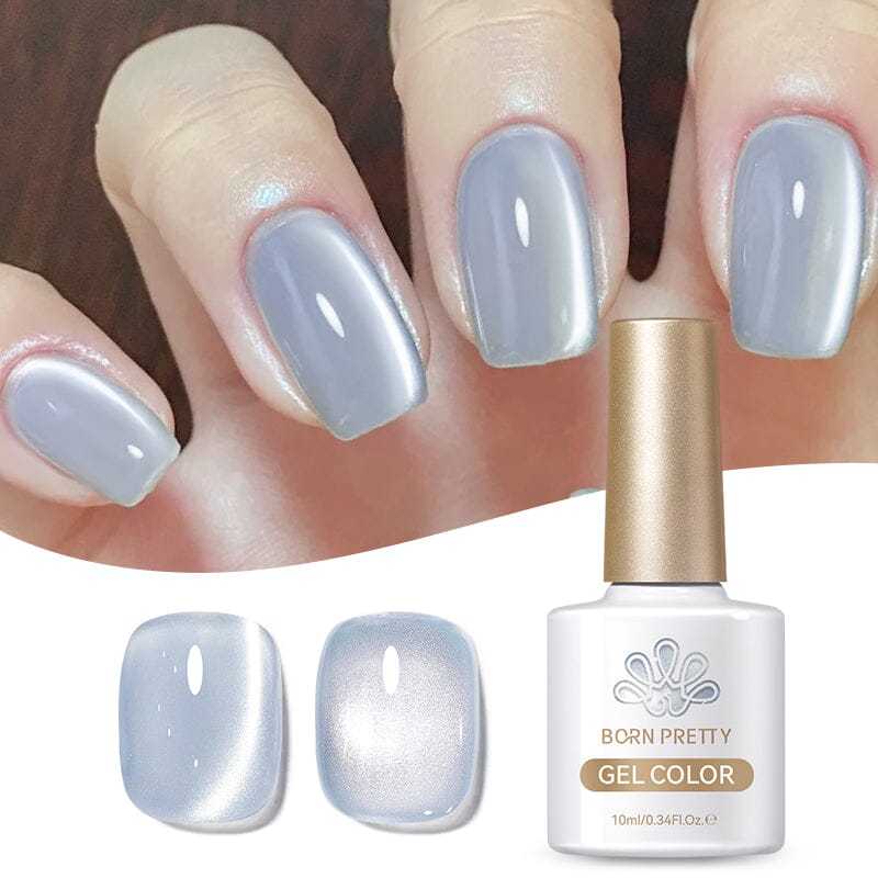 Blue Moonlight Cat Magnetic Gel Polish MY129 Haze Blue 10ml Gel Nail Polish BORN PRETTY 