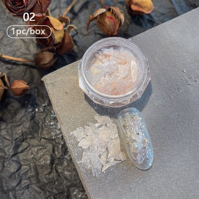 Irregular Natural Shell Pieces 3D Nail Decorations Nail Decoration No Brand 02 