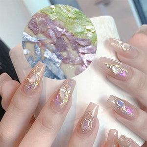 Irregular Natural Shell Pieces 3D Nail Decorations Nail Decoration No Brand 