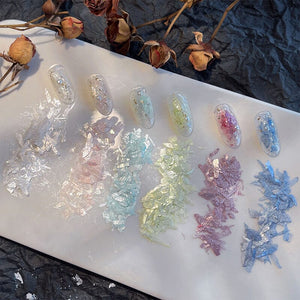 Irregular Natural Shell Pieces 3D Nail Decorations Nail Decoration No Brand 