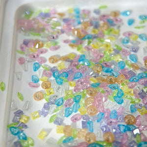 50pcs Mixed Color Broken Glass Irregular Rhinestone Nail Decorations Nail Decoration No Brand 