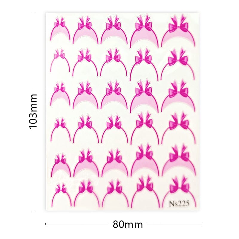 French Bowknot 3D Nail Sticker NS225 Nail Sticker No Brand 