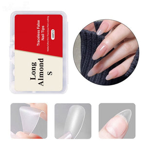100pcs/box Matte Clear False Nail Tips Nail Tips No Brand 