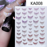 Gold Silver Tassels French 3D Nail Sticker Nail Decoration No Brand KA008 