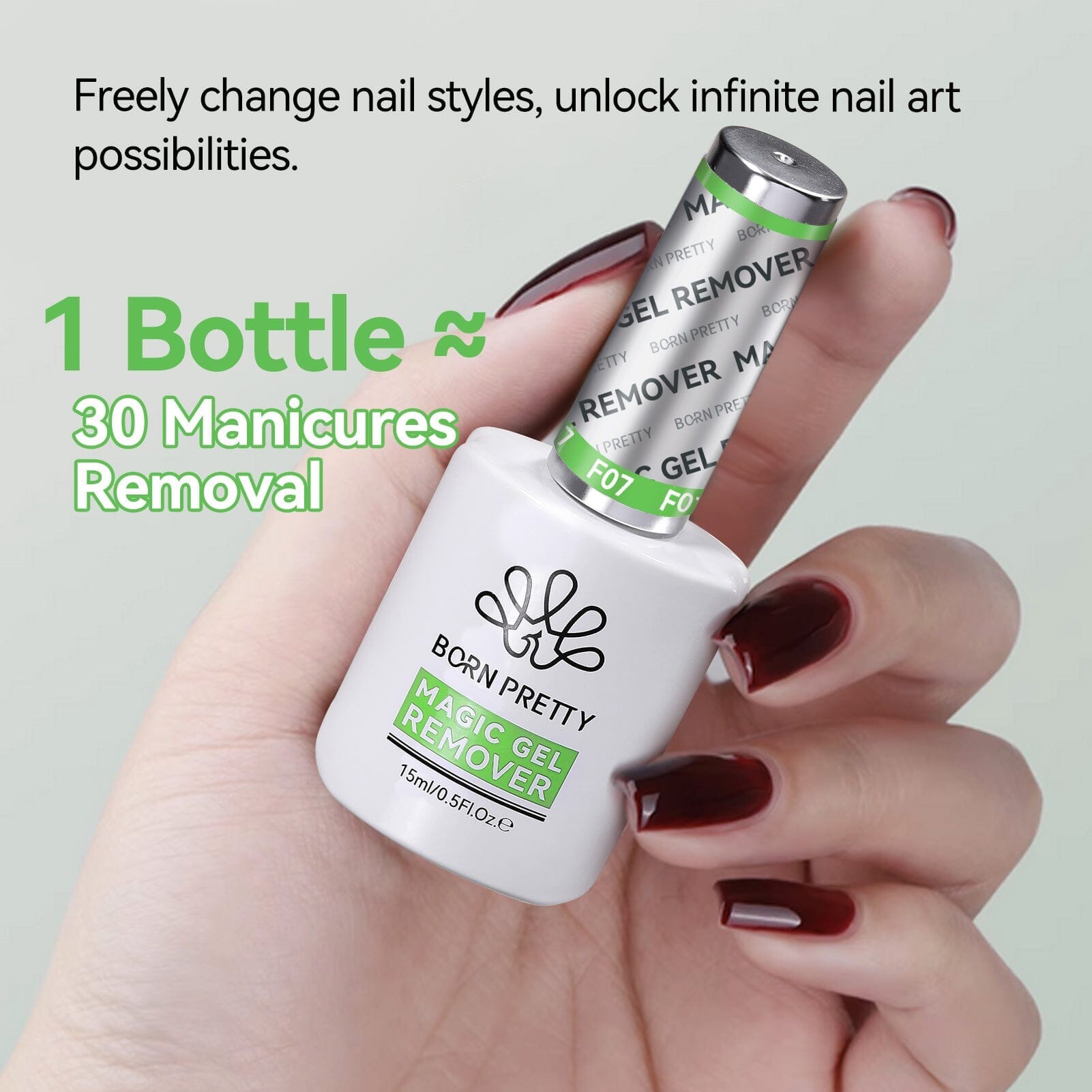 3pcs Set Magic Gel Remover New Upgrade Acetone-Free Tools Kit Gel Nail Polish BORN PRETTY 