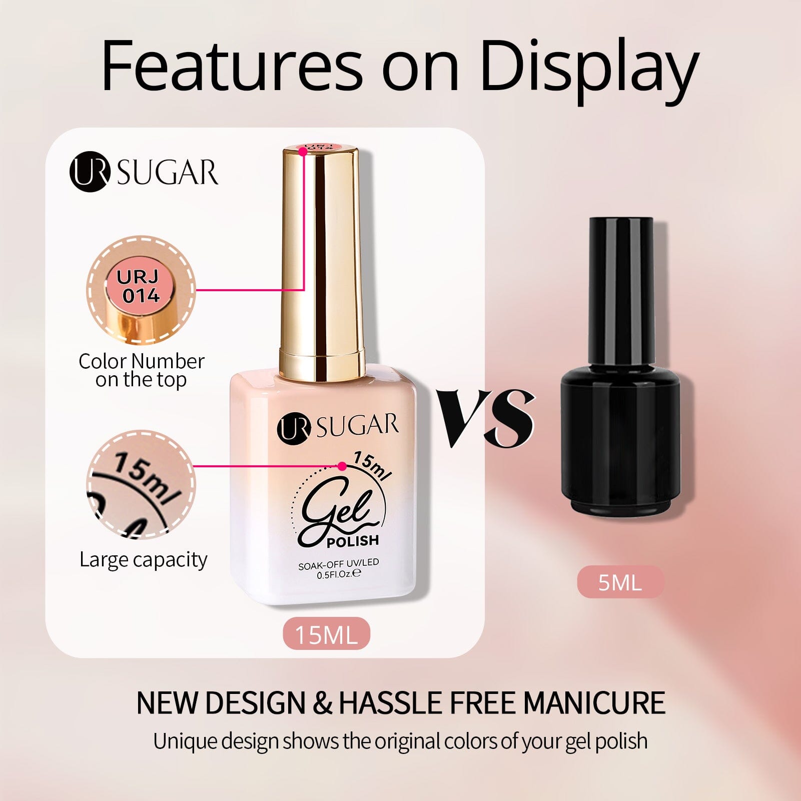 4 Colors Jelly Gel Set #1 Soft Veil 15ml Gel Nail Polish UR SUGAR 