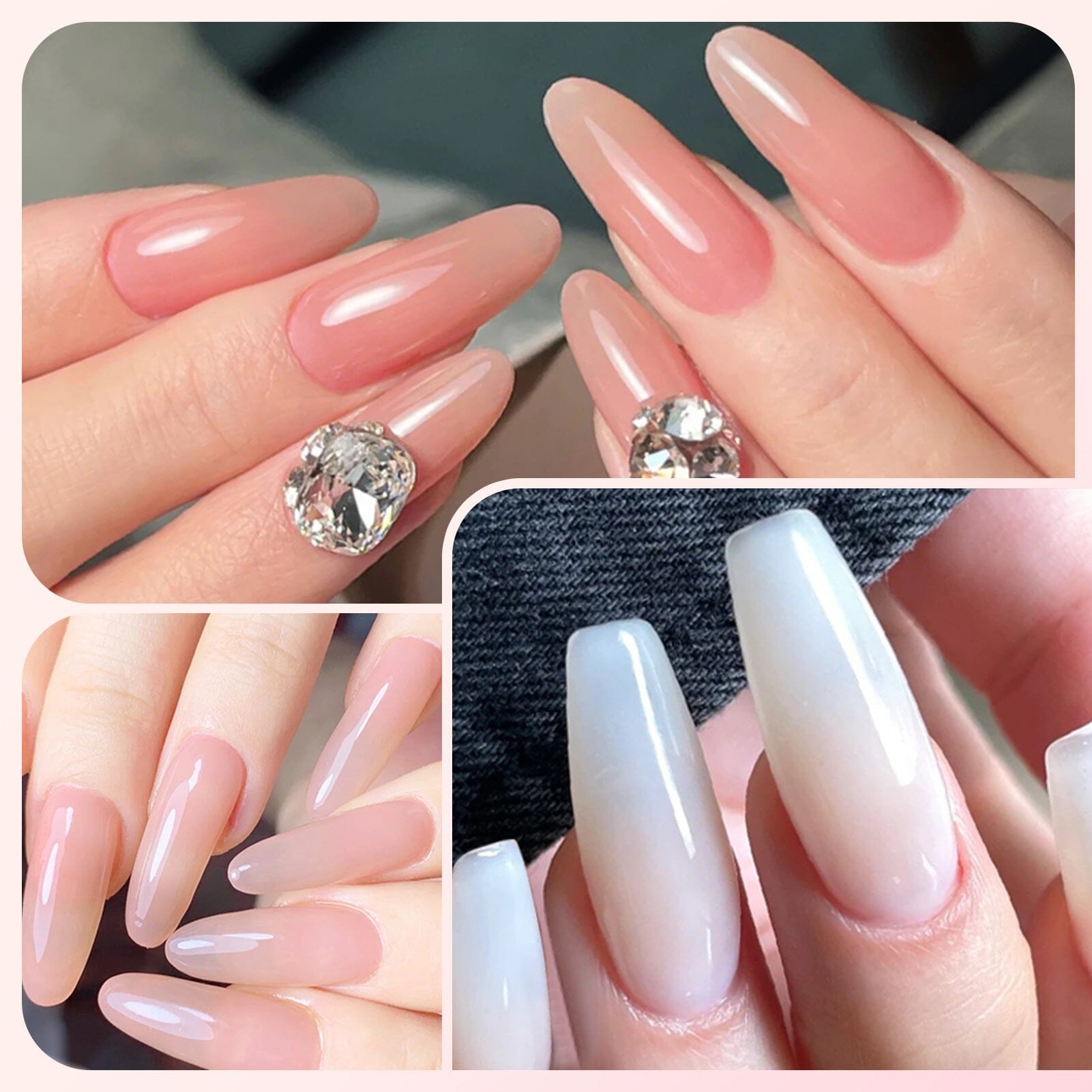 4 Colors Jelly Gel Set #2 Sheer Petal 15ml Gel Nail Polish UR SUGAR 