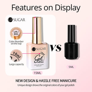 4 Colors Jelly Gel Set #2 Sheer Petal 15ml Gel Nail Polish UR SUGAR 