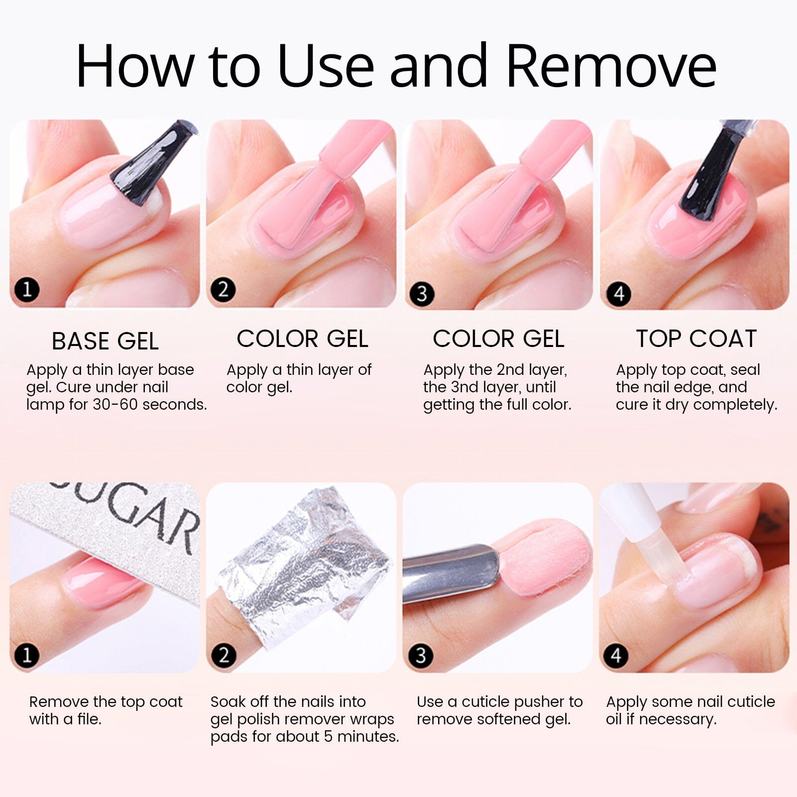 4 Colors Jelly Gel Set #2 Sheer Petal 15ml Gel Nail Polish UR SUGAR 