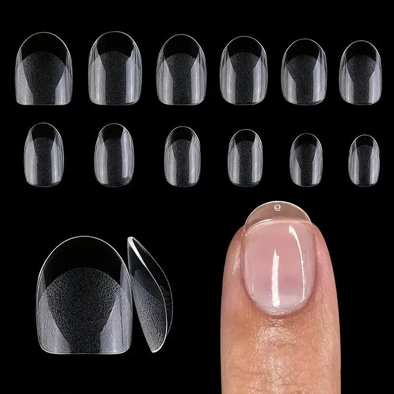120pcs Short Oval Full Cover False Nail Tips Nail Tips No Brand 
