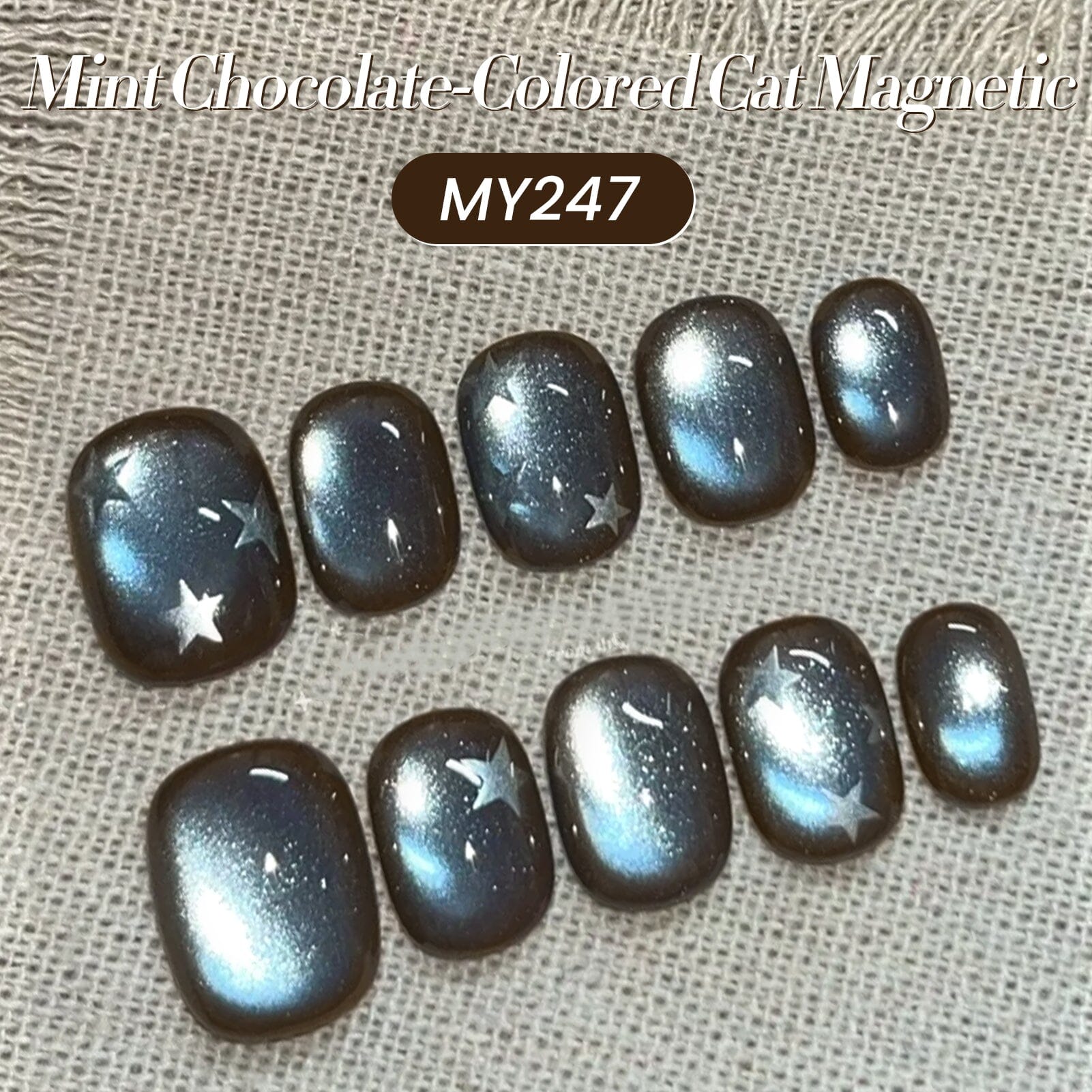 Brown Colored Cat Magnetic Gel Polish MY247 Mint Chocolate 15ml Gel Nail Polish BORN PRETTY 