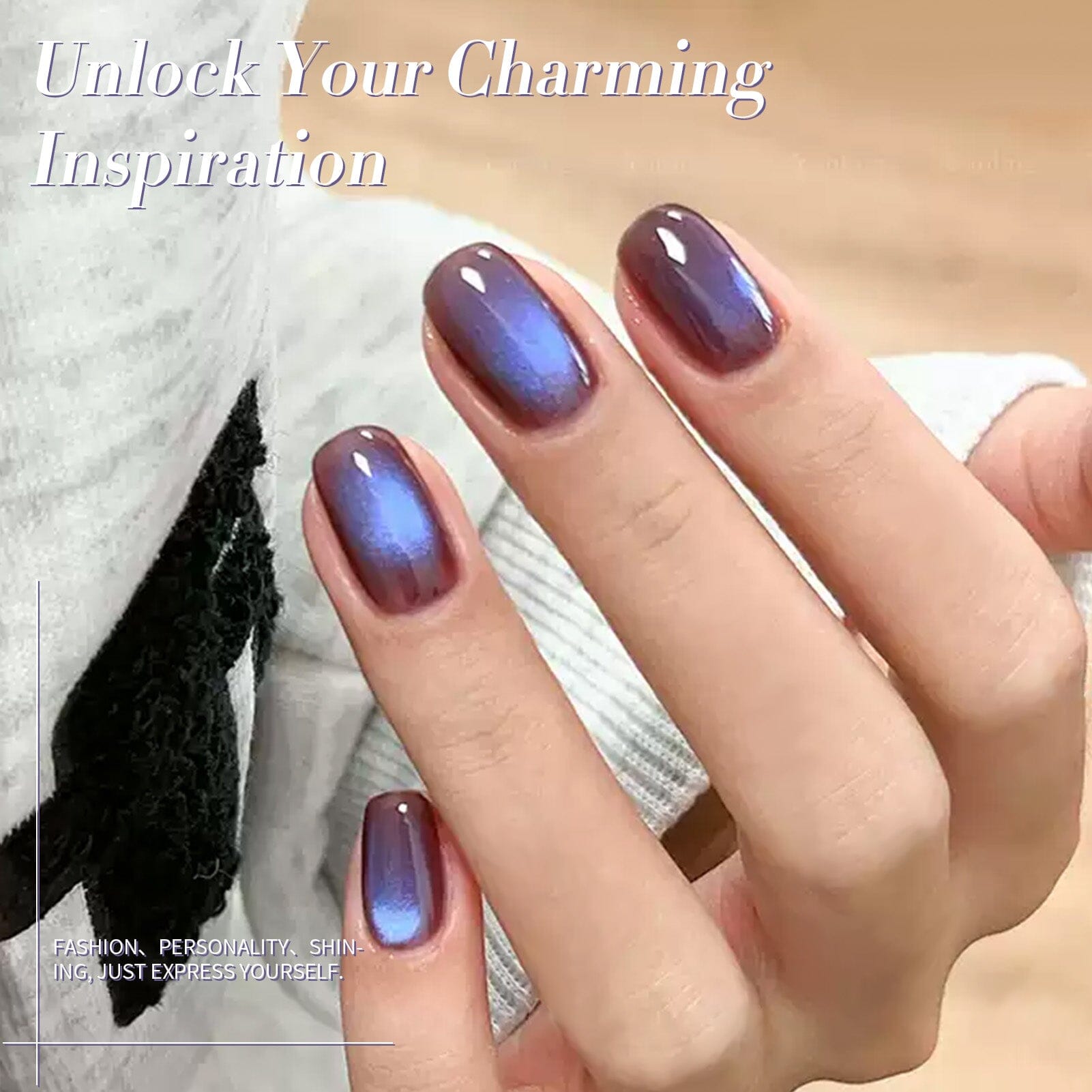 Blue Purple Colored Cat Magnetic Gel Polish MY268 Indigo Eggplant 15ml Gel Nail Polish BORN PRETTY 