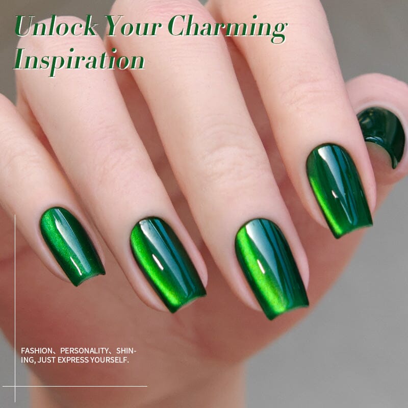 Green Colored Cat Magnetic Gel Polish MY269 Imperial Green 10ml Gel Nail Polish BORN PRETTY 